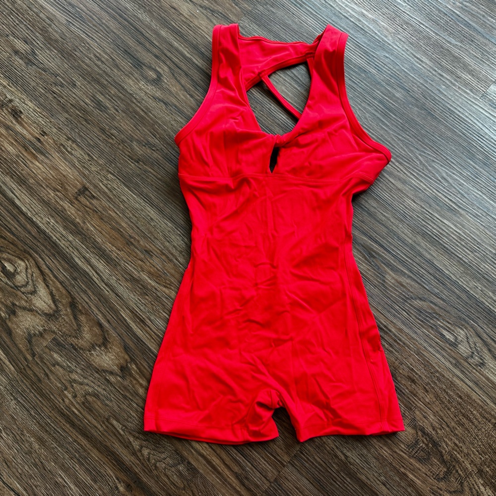 Vibrant Red Bodysuit